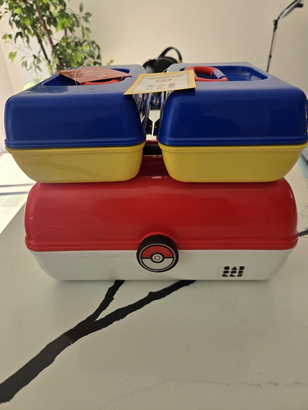 Pokémon X Target Caboodle Storage Set - Red, White, Blue, Yellow Limited Edition